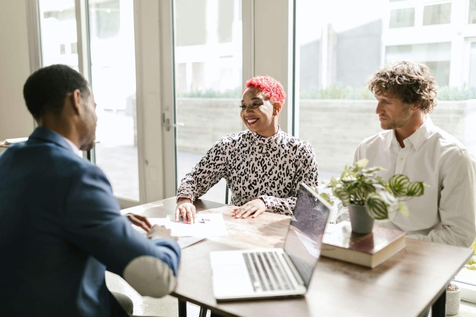 A business owner meeting their new bookkeeper