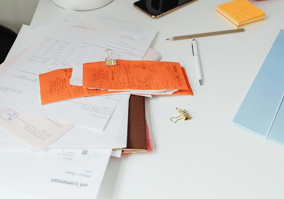 managing recipets and paperwork